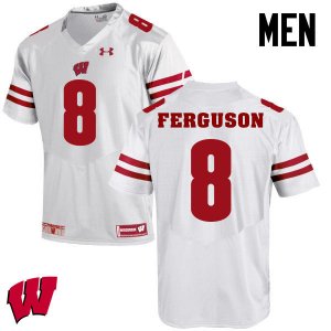 Men's Wisconsin Badgers NCAA #8 Joe Ferguson White Authentic Under Armour Stitched College Football Jersey SJ31D50ZL